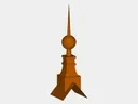 The Monarch Finial - CAD Drawing with Gable Flashing