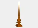The Lancaster Finial - CAD Drawing with Standard Base