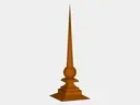 The Lancaster Finial - CAD Drawing with 4 Sided Hipped Base