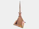 Copper Belmont Finial with Gable Base Flashing