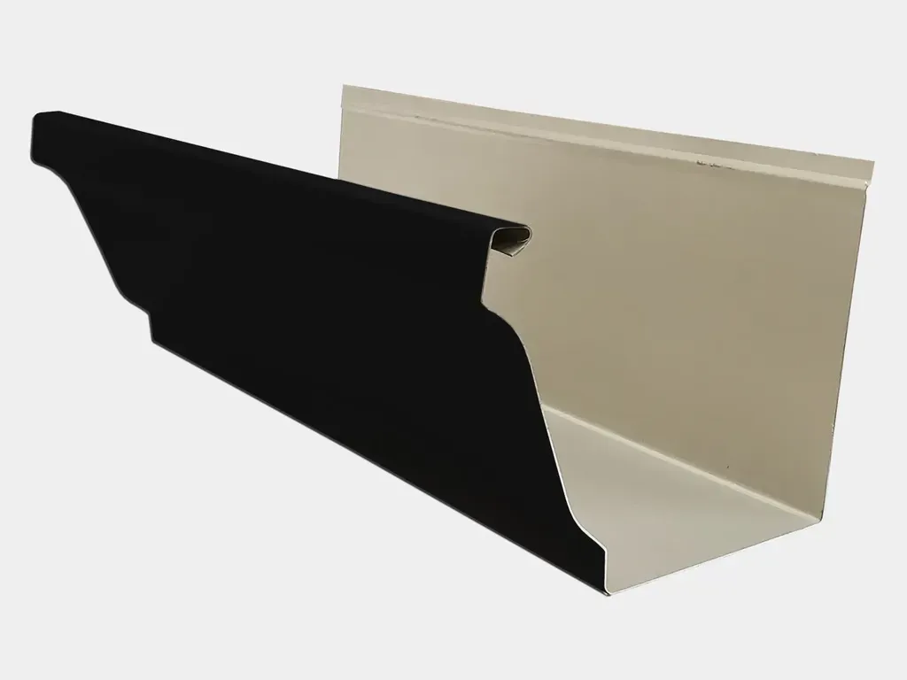 K-Style 0.032" Kynar Aluminum Gutter - Sample in Black