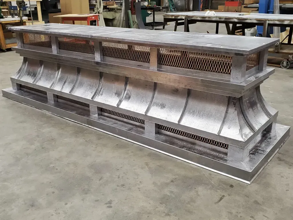 10' Long Royal Chimney Cap in Lead Coated Copper