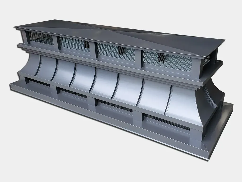 The Royal Chimney Cap / Chimney Shroud in Charcoal Aluminum
