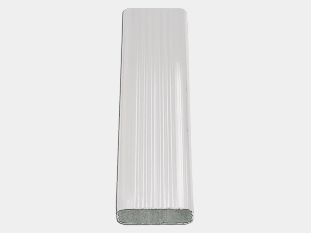 Square Corrugated 0.027" Aluminum Downspout