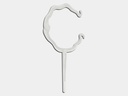 Round Corrugated Downspout Hook - Aluminum