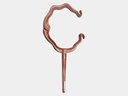 Round Corrugated Downspout Hook - Copper Coated