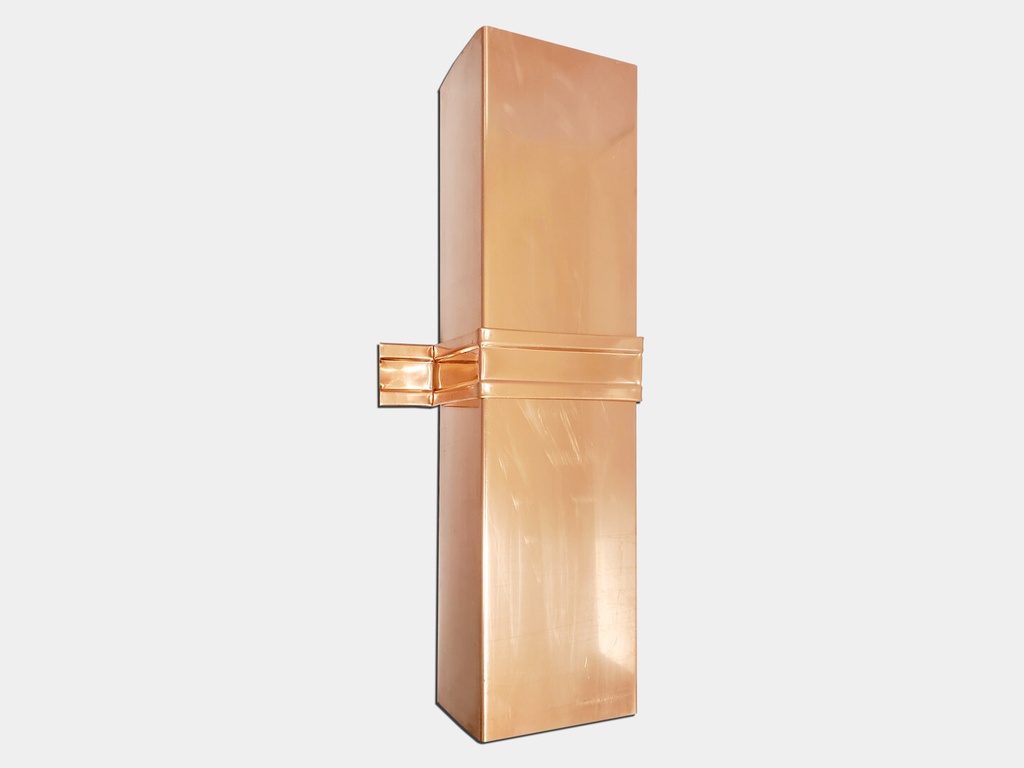 Plain Square Copper Downspout Strap