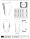 Square to Round Metal Downspout Adapter