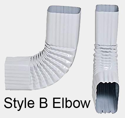 Square Corrugated 0.027" Aluminum Elbow (B) Style