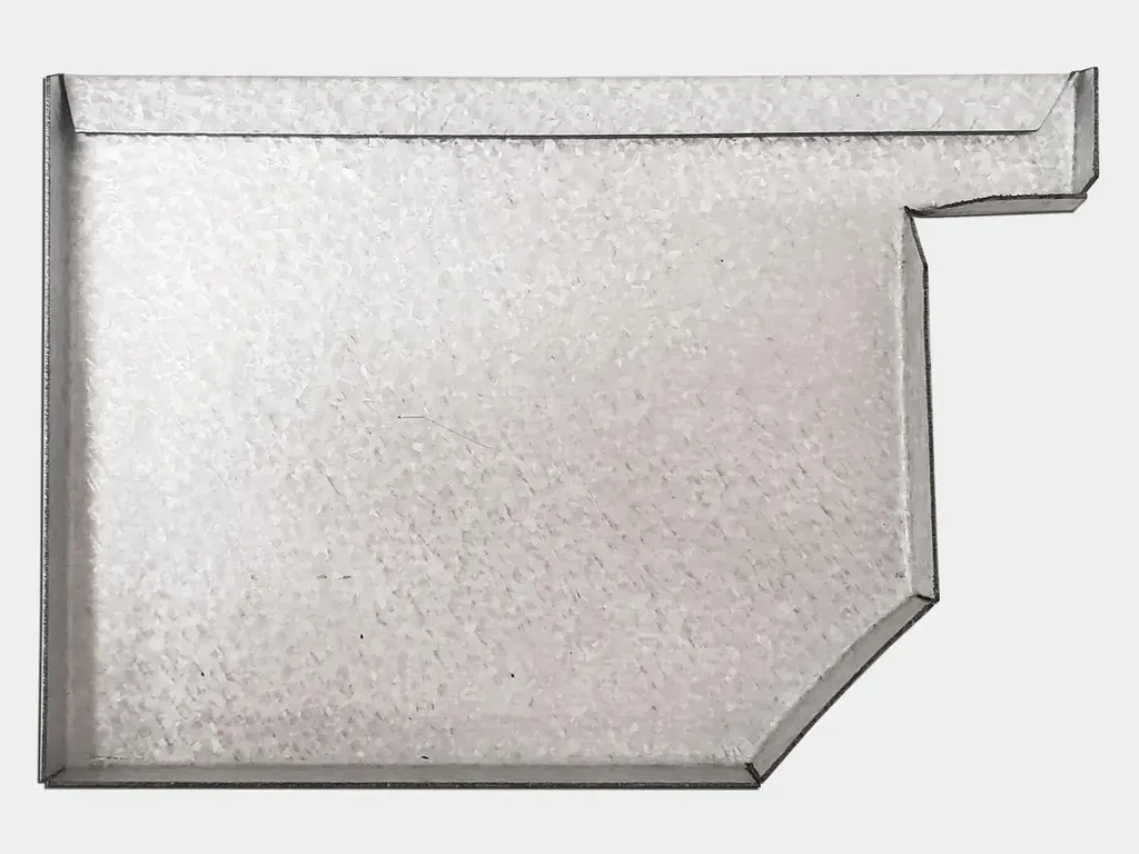 Residential Box Galvalume Plus Gutter Left / Right End Cap