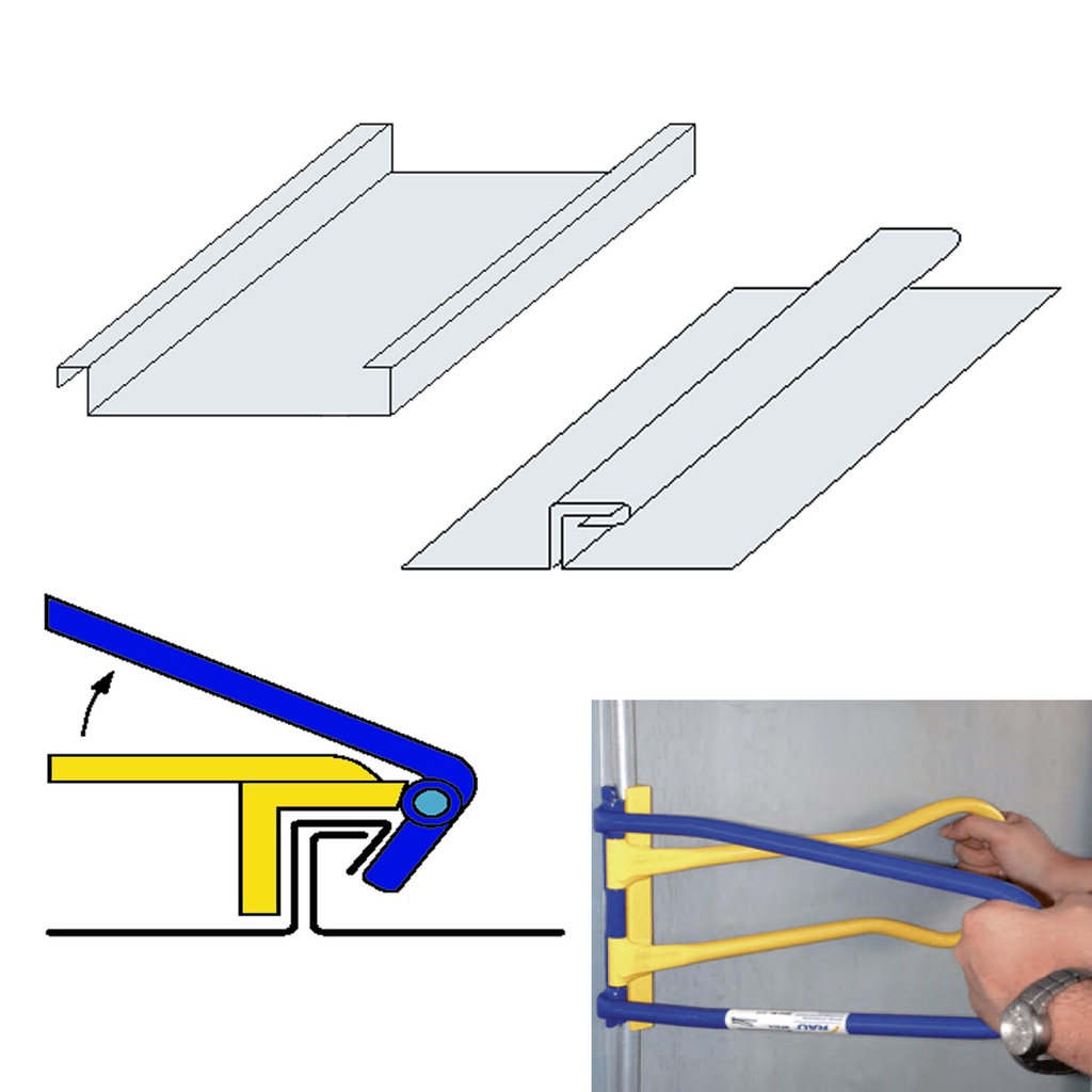 Rau 111 Standing Seam Single Lock Folding Tool