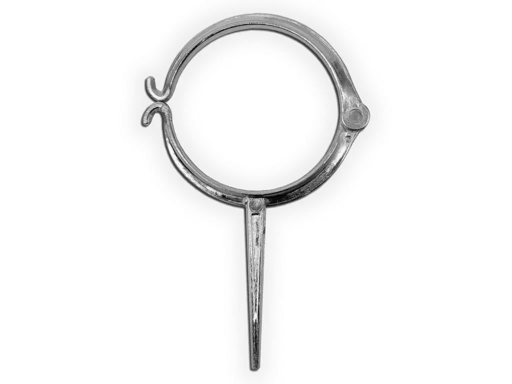 [DH021-6100] Plain Round Downspout Hook - Cast Zinc
Size: 2"
Color: As is - Tinned Steel