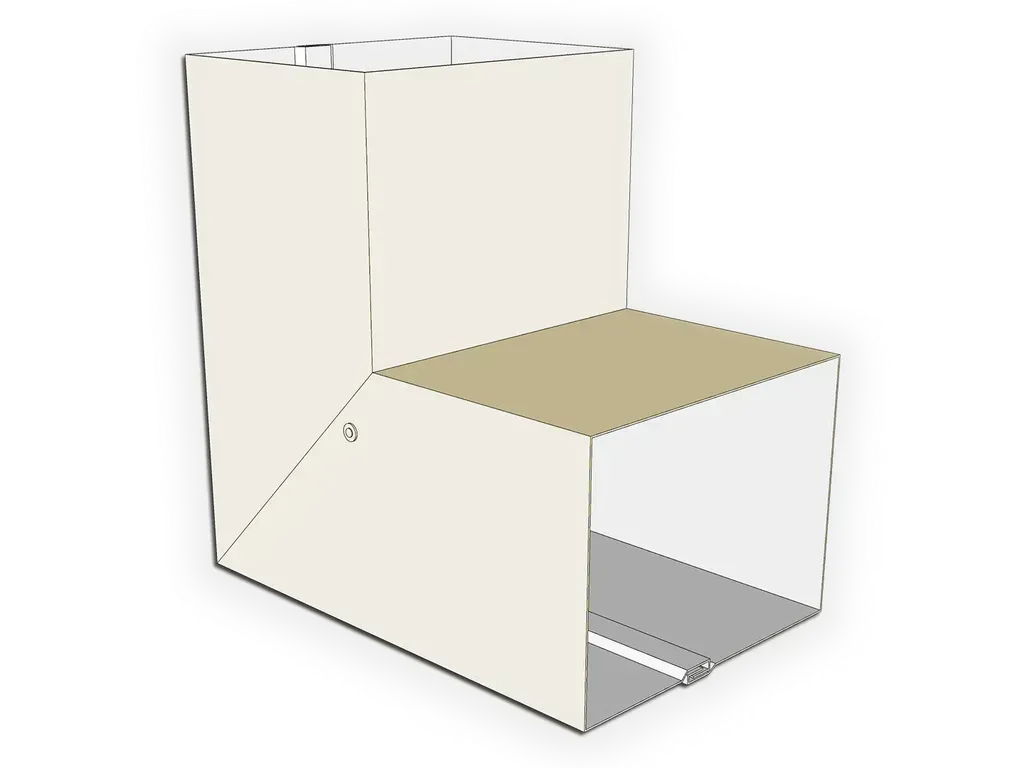 Plain Square 0.027" Aluminum Elbow (A) Style