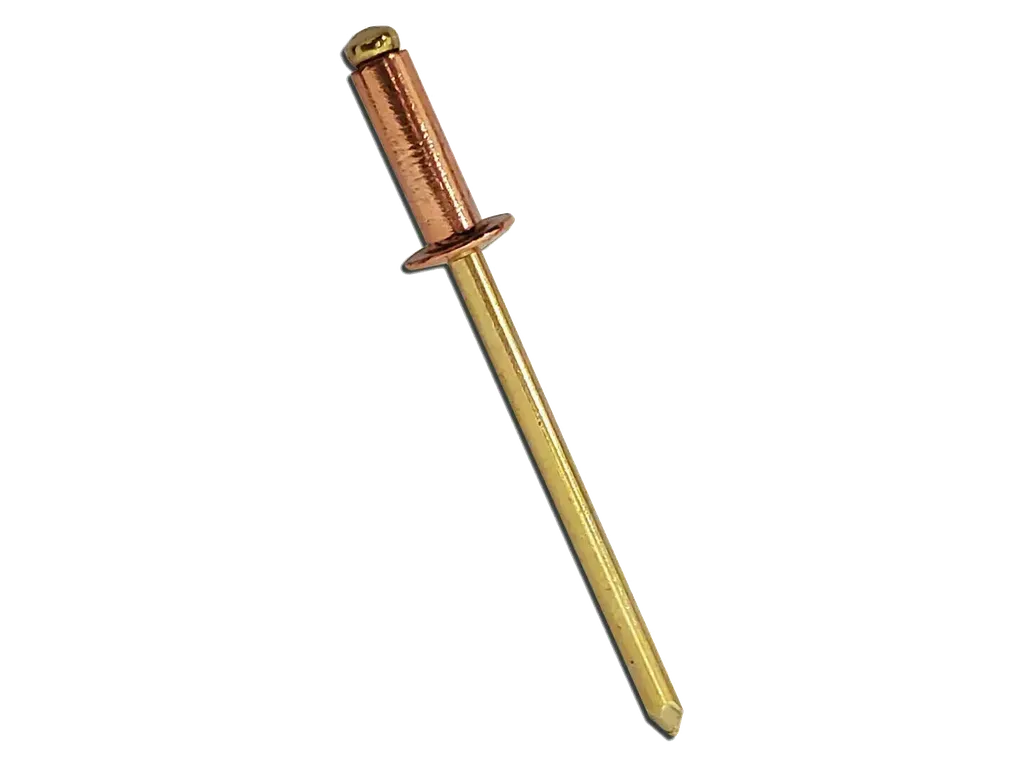 1/8" Copper Blind Pop Rivets with Brass Mandrel