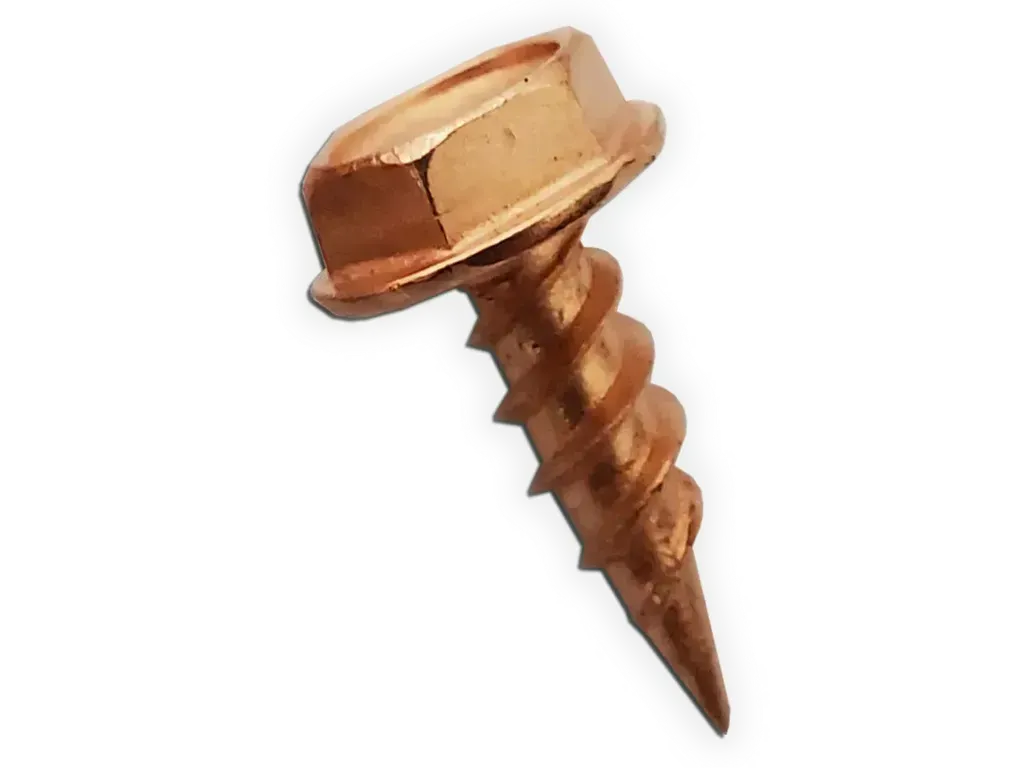 Copper Plated 1/2" Stainless Steel Zip Screws