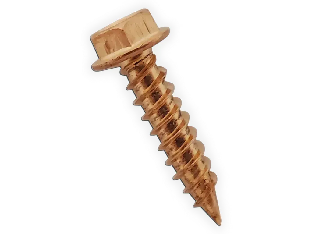 Copper Plated 3/4" Stainless Steel Zip Screws