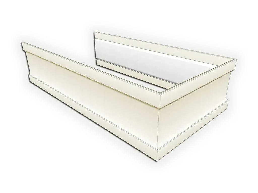 Plain Square 0.032" Kynar Aluminum Downspout Strap