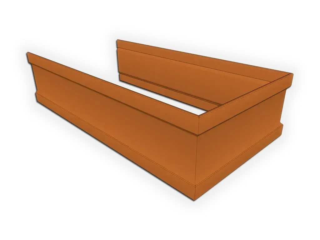 Plain Square Copper Downspout Strap