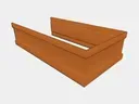 Plain Square Copper Downspout Strap