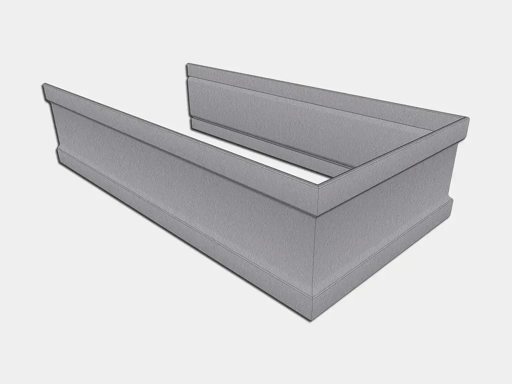 [ST2321-1301] Plain Square Lead Coated Coated Copper Downspout Strap
Material: 16 oz. Lead coated Copper
Format: Regular Size - Pre Bent
Size: 2" x 3"