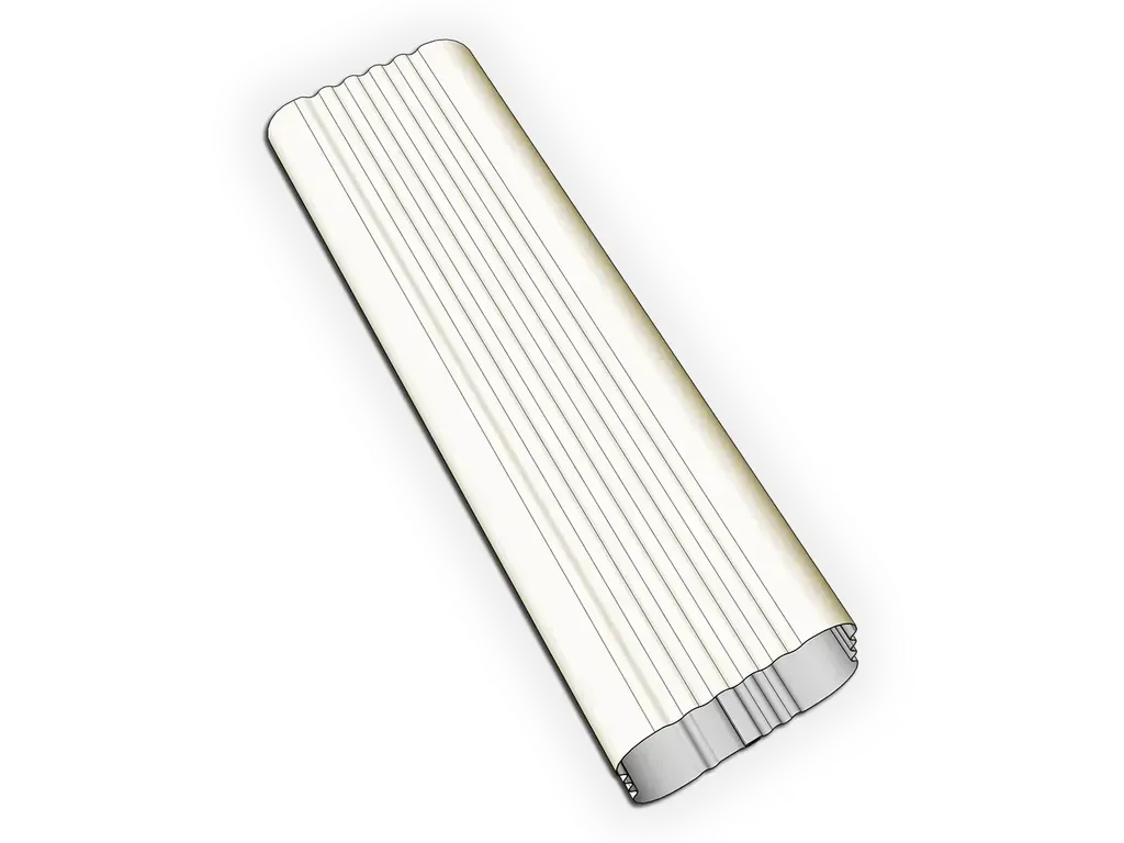 Square Corrugated 0.027" Aluminum Downspout