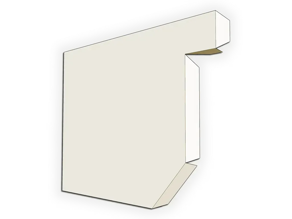 D-Style Residential 0.027" Aluminum Box Gutter Left / Right End Cap