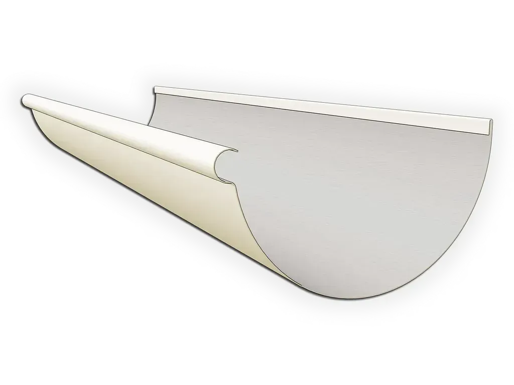 Reverse Bead 0.032" Kynar Aluminum Half Round Gutter