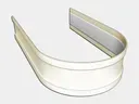 Round 0.032" Kynar Aluminum Downspout Strap