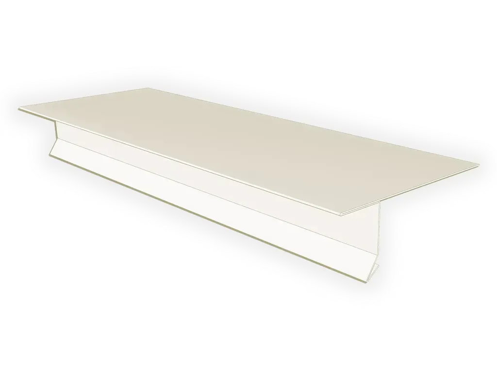 0.032" Aluminum Kynar T-Style Locking Drip Edge with Kick