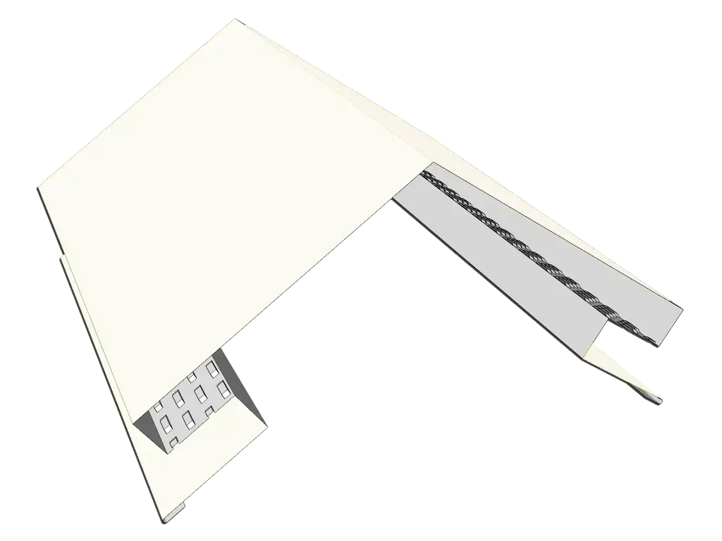 [FRV24-4001] 24 Gauge Kynar Steel Vented Ridge Cap Roof Flashing
Color: Almond
Product custom made to order: I understand this product is custom made to order and cannot be returned. All dimensions are approximate.