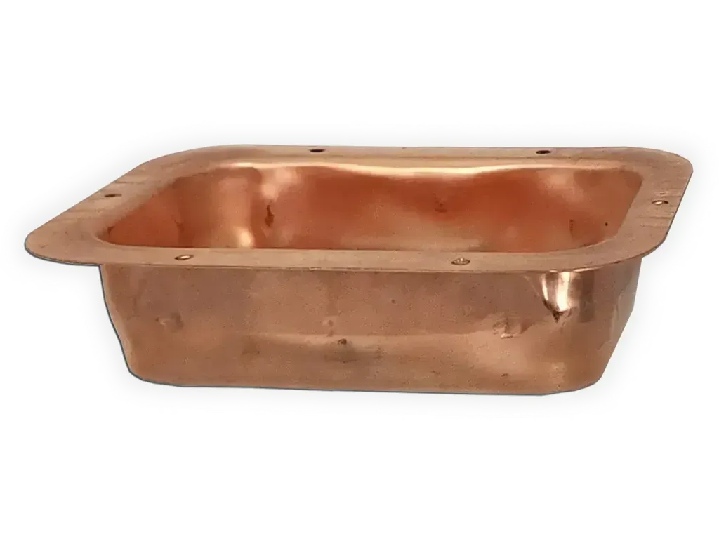 3"x4" Stamped Square Copper Gutter Outlet