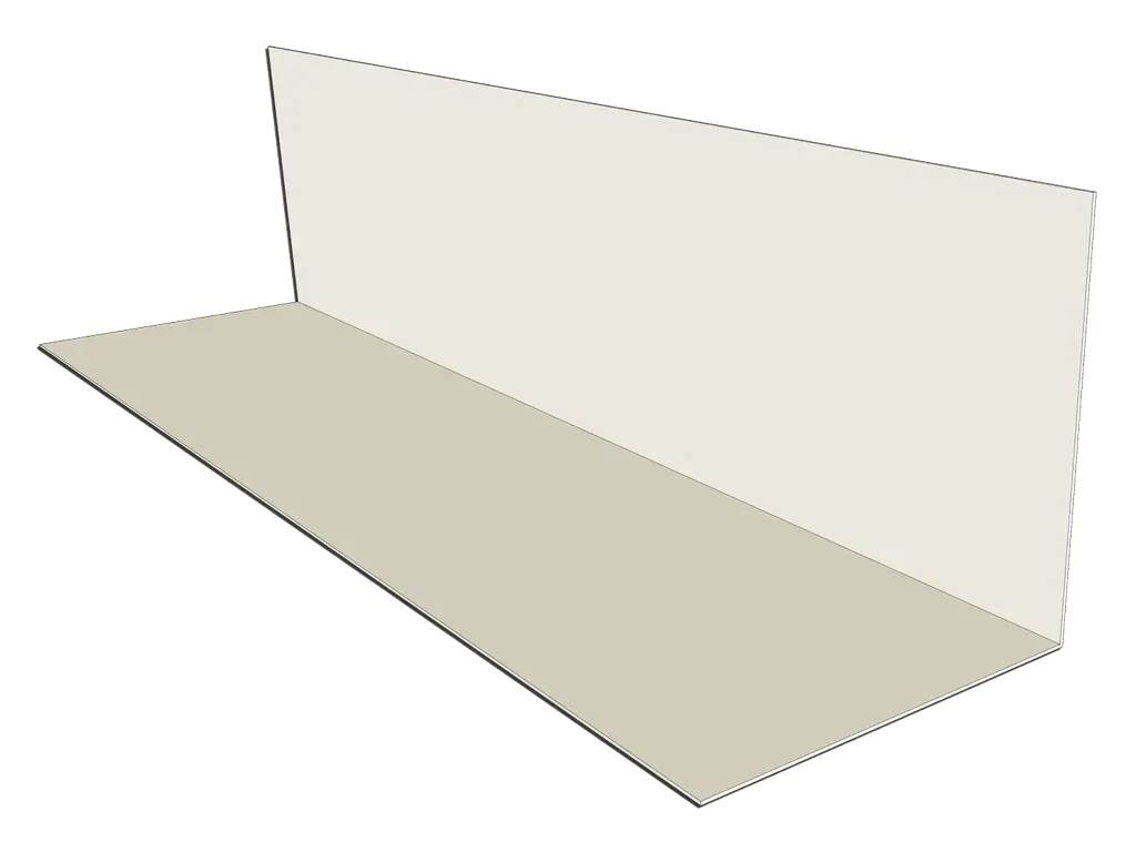 90 Degree Angle Flashing - 0.032" Kynar Aluminum