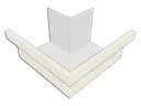 Aluminum 0.027" Commercial Box Gutter Outside Miter