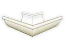 Aluminum 0.027" Half Round Gutter Outside Miter