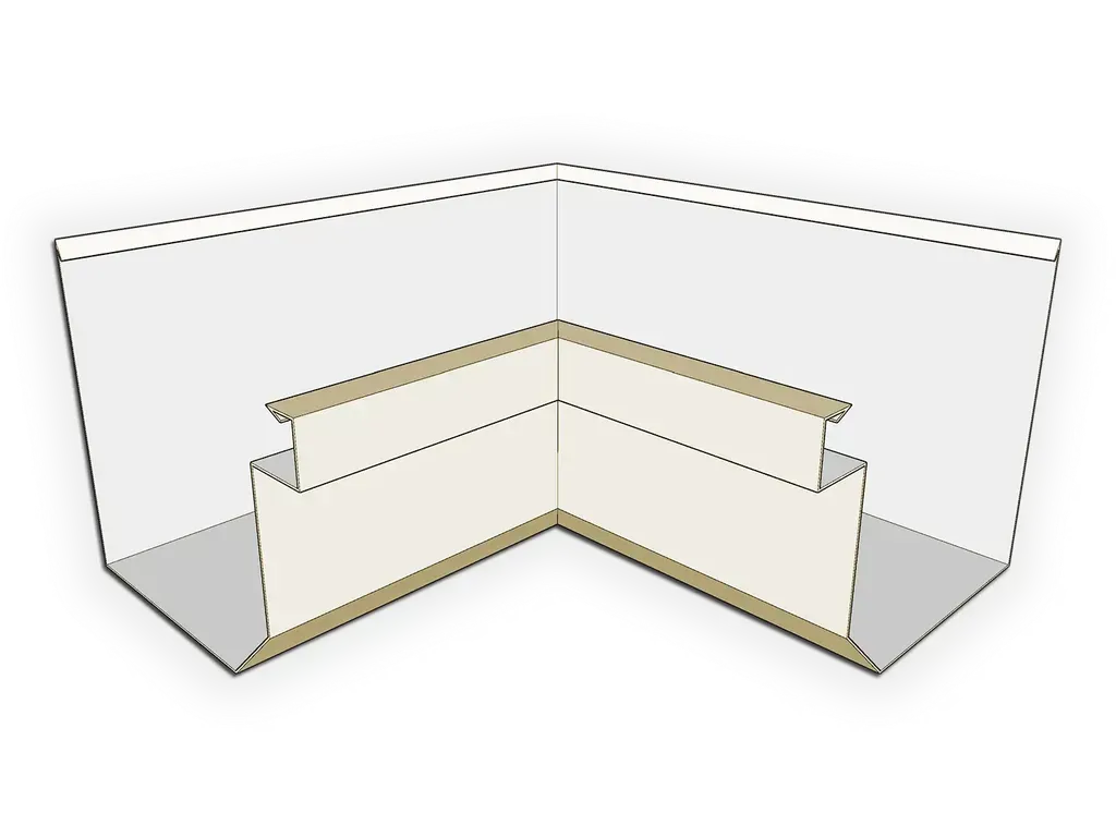 Aluminum 0.027" Residential Box Gutter Inside Miter