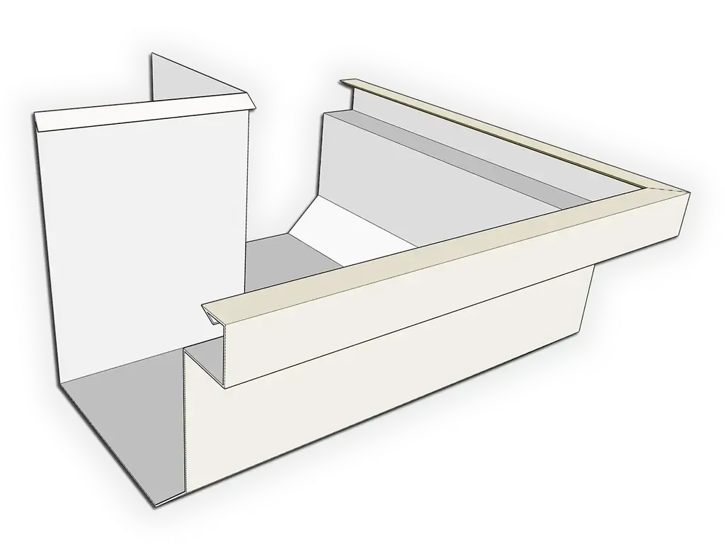 Aluminum 0.027" Residential Box Gutter Outside Miter