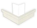 D-Style Aluminum 0.027" Residential Box Gutter Outside Miter