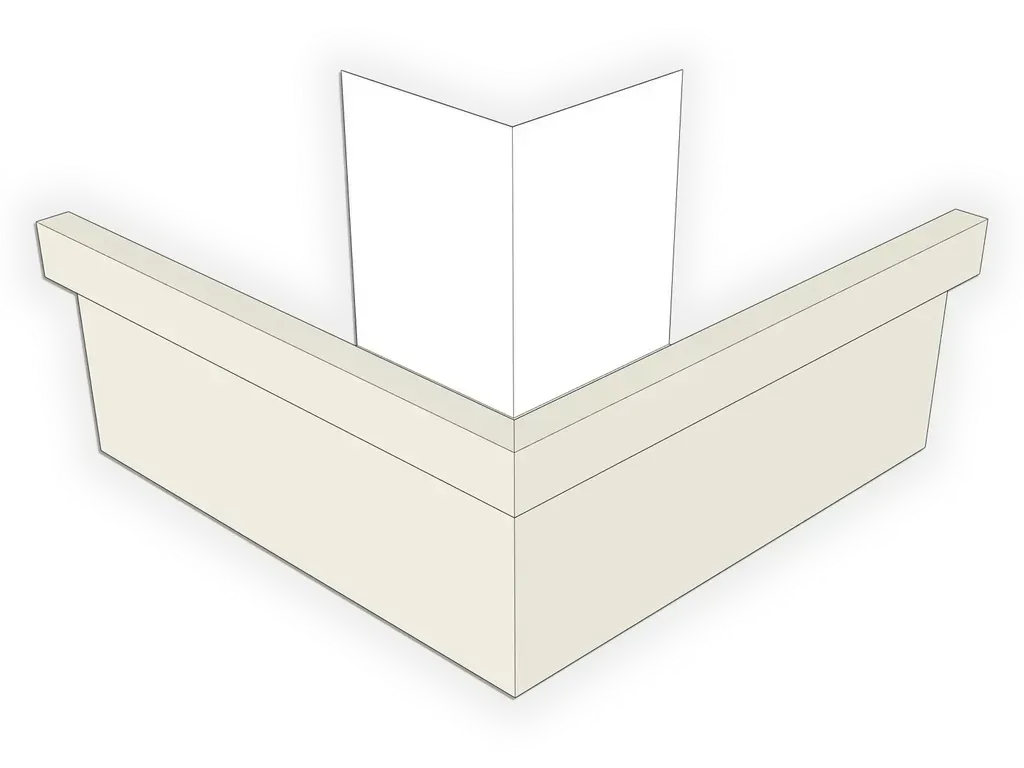 [MOBA590-0301] A-Style Aluminum 0.032" Kynar Commercial Box Gutter Outside Miter
Size: 5"
Color: Almond
Angle: 90° Outside Miter - Most Common