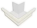 A-Style Aluminum 0.032" Kynar Commercial Box Gutter Outside Miter