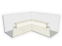 Aluminum 0.032" Kynar Industrial Box Gutter Inside Miter