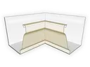 Aluminum 0.032" Kynar K-Style Gutter Inside Miter