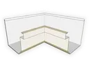 Aluminum 0.032" Kynar Residential Box Gutter Inside Miter