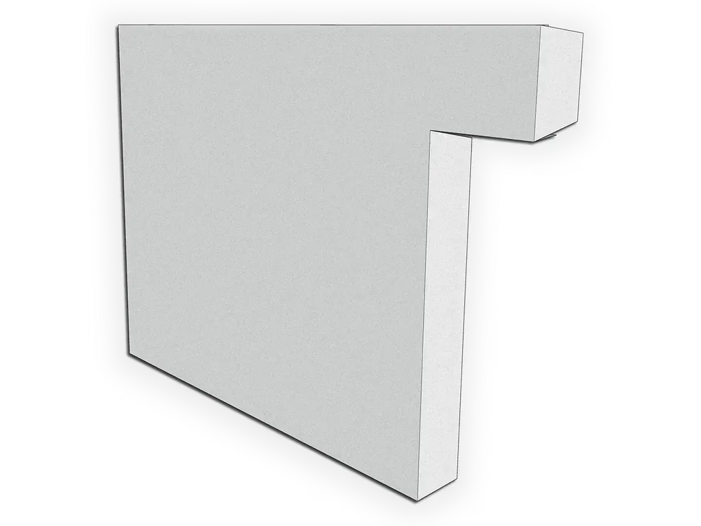 A-Style Commercial Box Gutter Galvalume Plus Left / Right End Cap