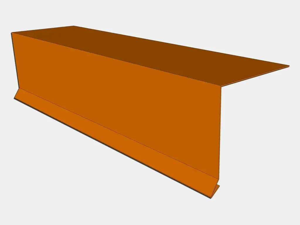 [FED04-1001] Copper Drip Edge with Kick
Material: 16 oz. Copper
Size: 1.5" Face x 10' Long (4" stock)
Product custom made to order: I understand this product is custom made to order and cannot be returned. All dimensions are approximate. Custom profiles may be rejected due to limitations in bending.