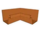 F-Style Copper Industrial Box Gutter Inside Miter