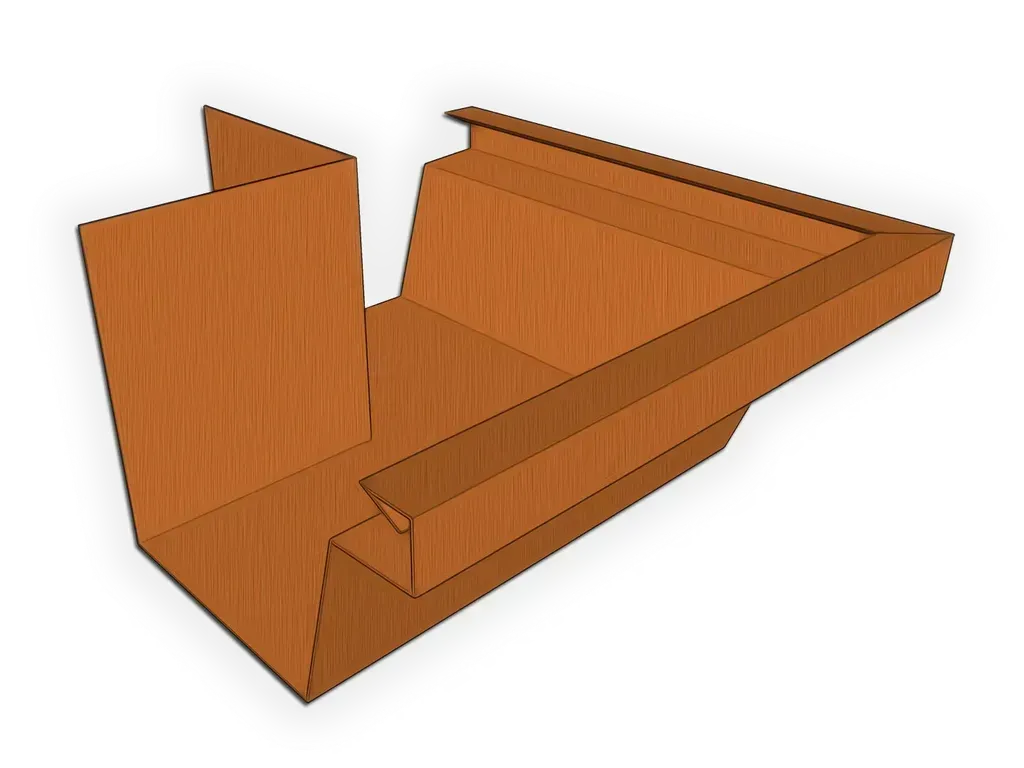 F-Style Copper Industrial Box Gutter Outside Miter Write review