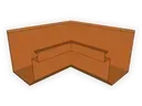 D-Style Copper Residential Box Gutter Inside Miter