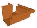 D-Style Copper Residential Box Gutter Outside Miter
