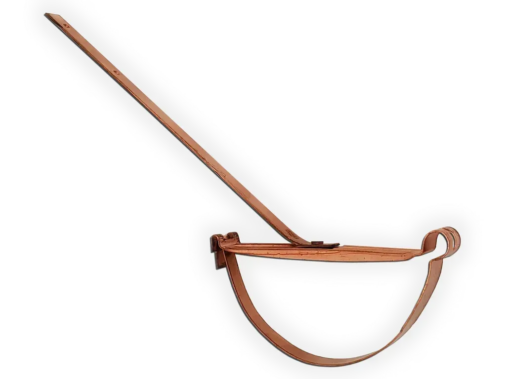 [HH59-10] Copper Rival Strap Hanger for Half Round Gutter
Size: 5"