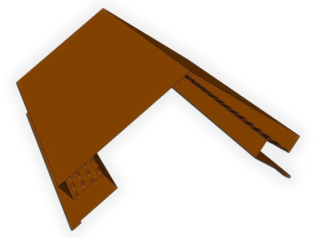 Copper Vented Ridge Cap Roof Flashing